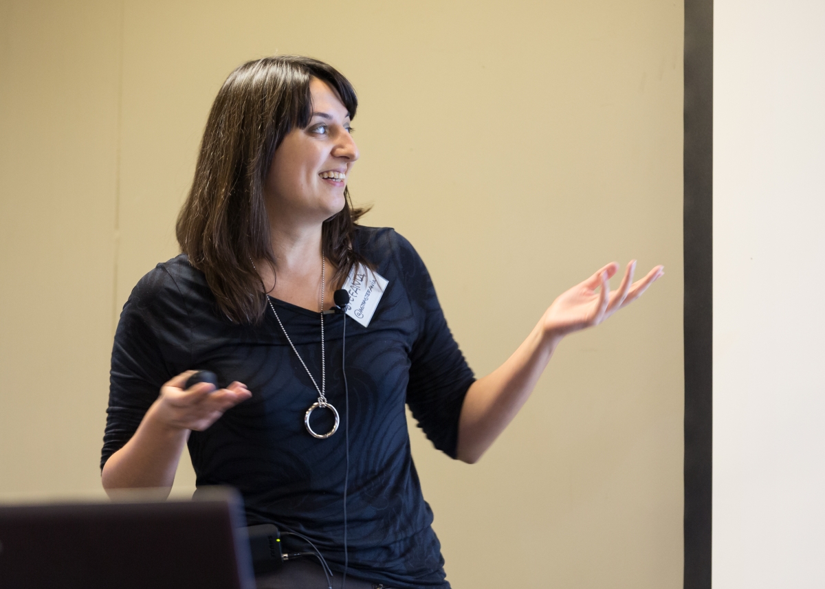 A person giving a talk.